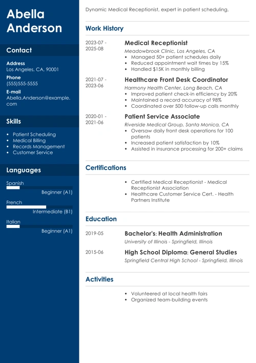 sample resume example