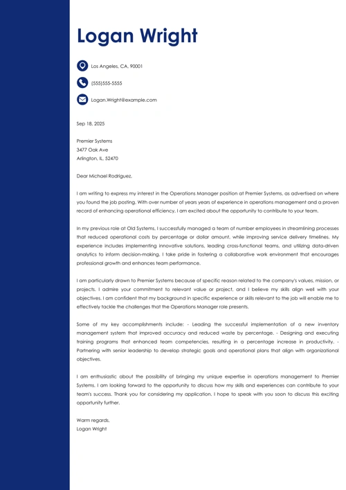 sample cover letter example