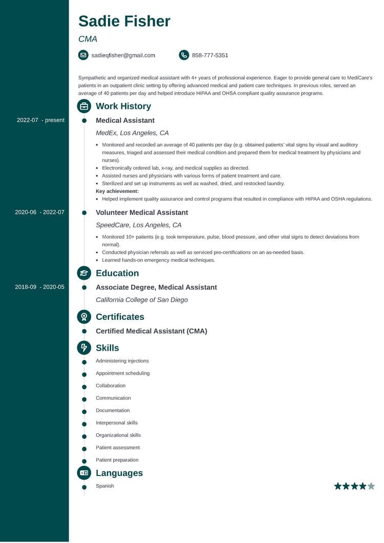 Medical Assistant Resume Template - Concept