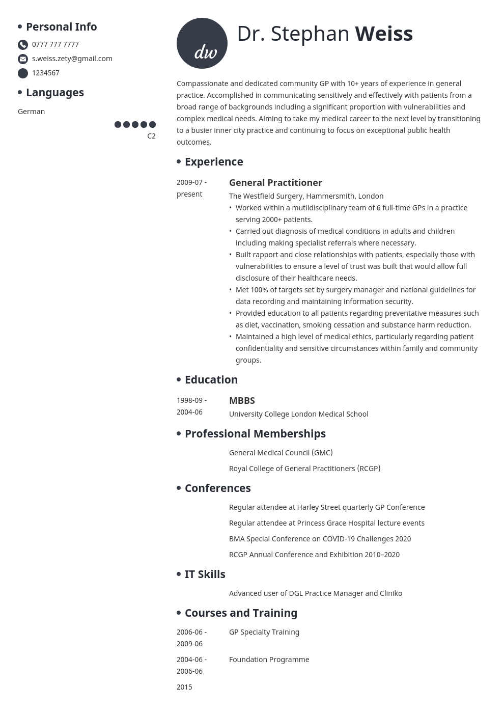 How To Write A Medical Cv Template 20 Tips