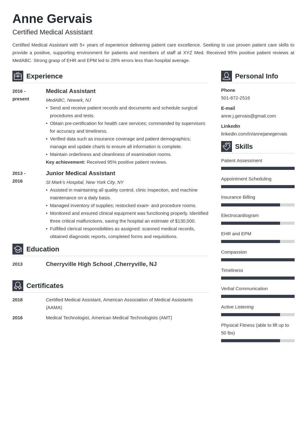 medical resume example template vibes
