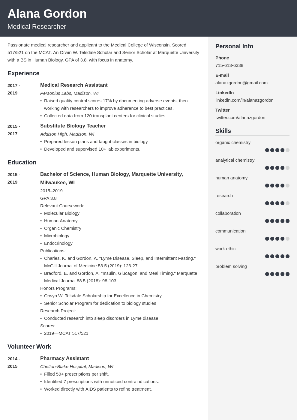 medical school resume example template cubic