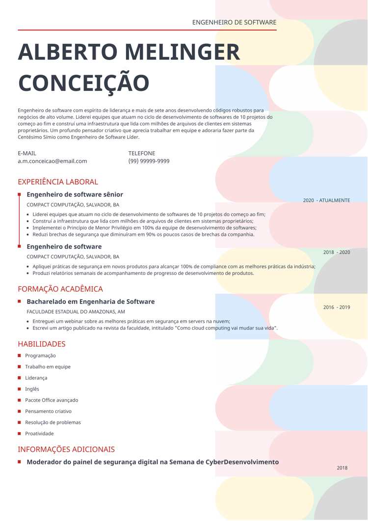 melhores modelos de currículo: Spectra