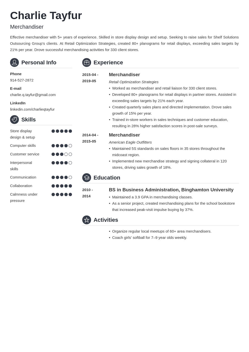 merchandiser resume example template crisp