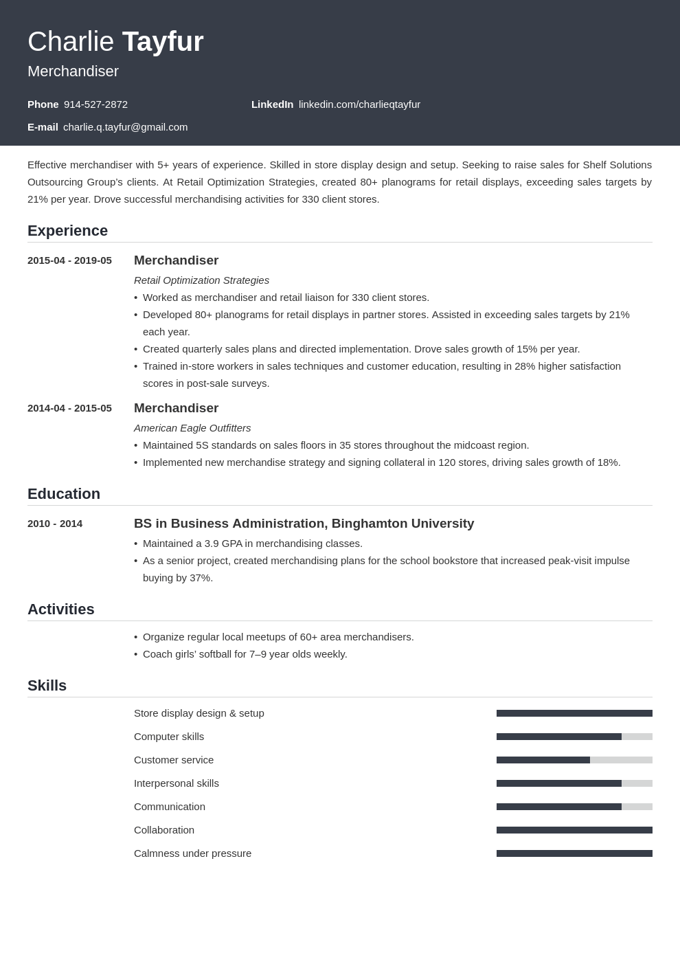 merchandiser resume example template influx