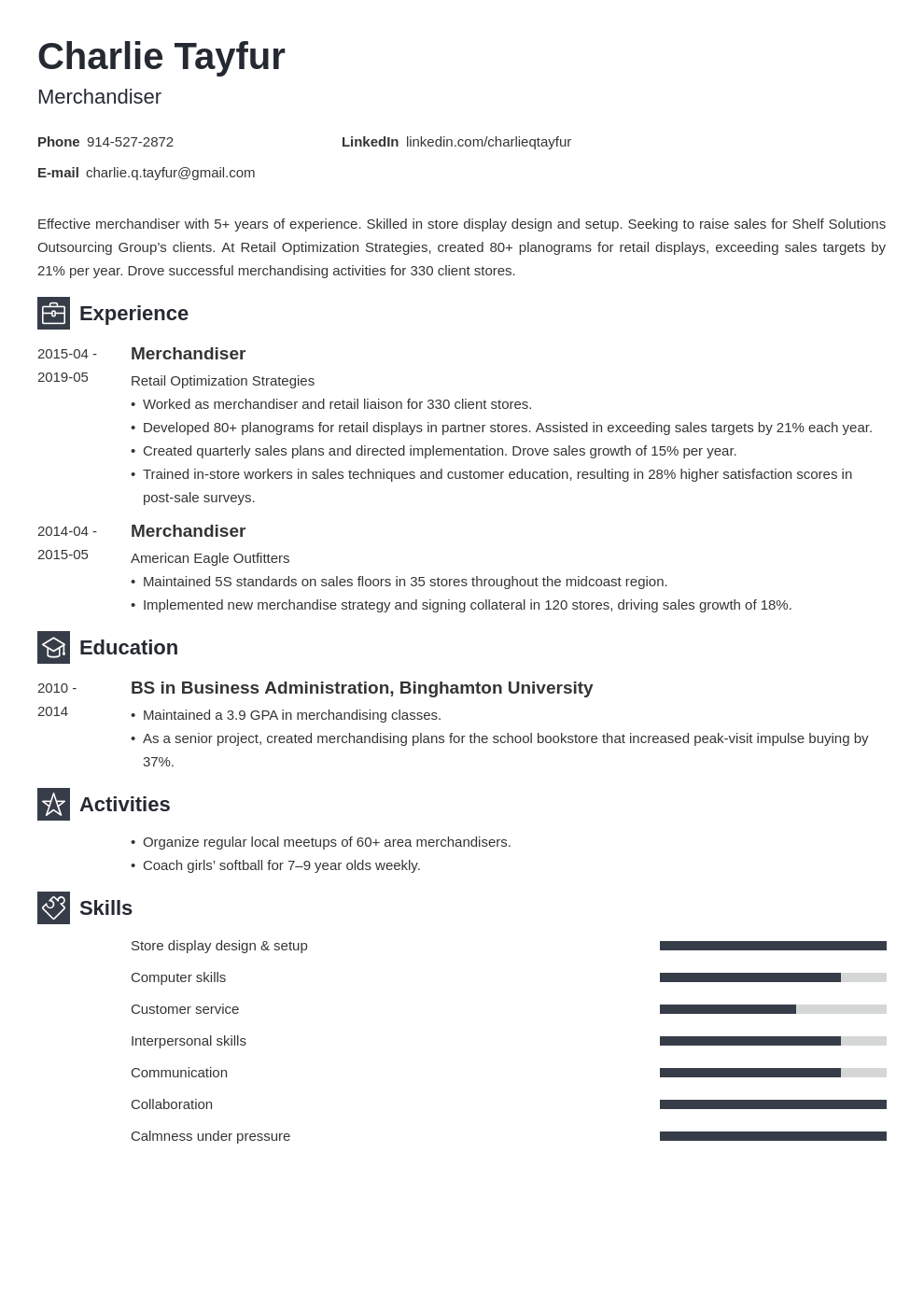 merchandiser resume example template newcast