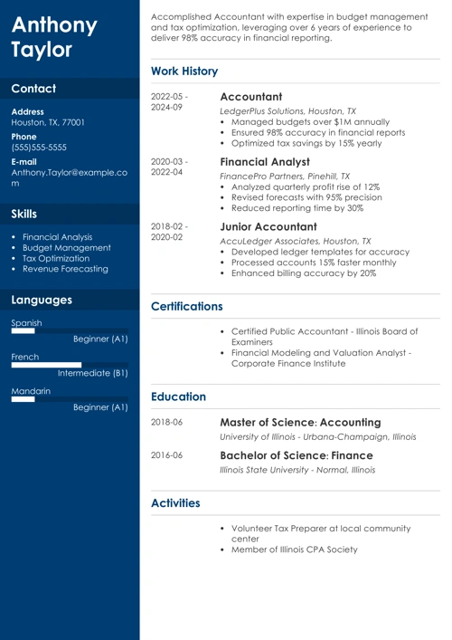 sample resume example