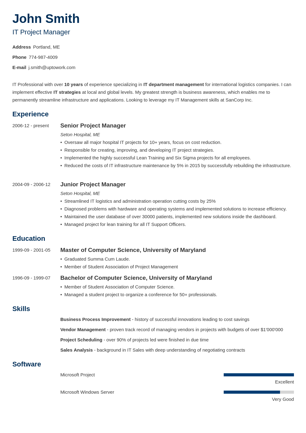 simple resume blank format pdf