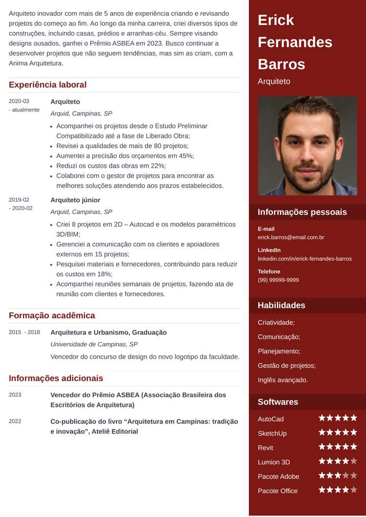 curriculum vitae moderno