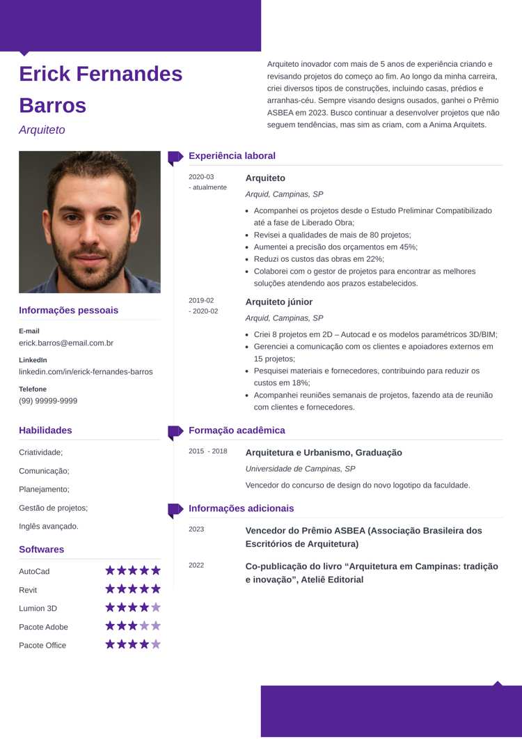 curriculum vitae moderno