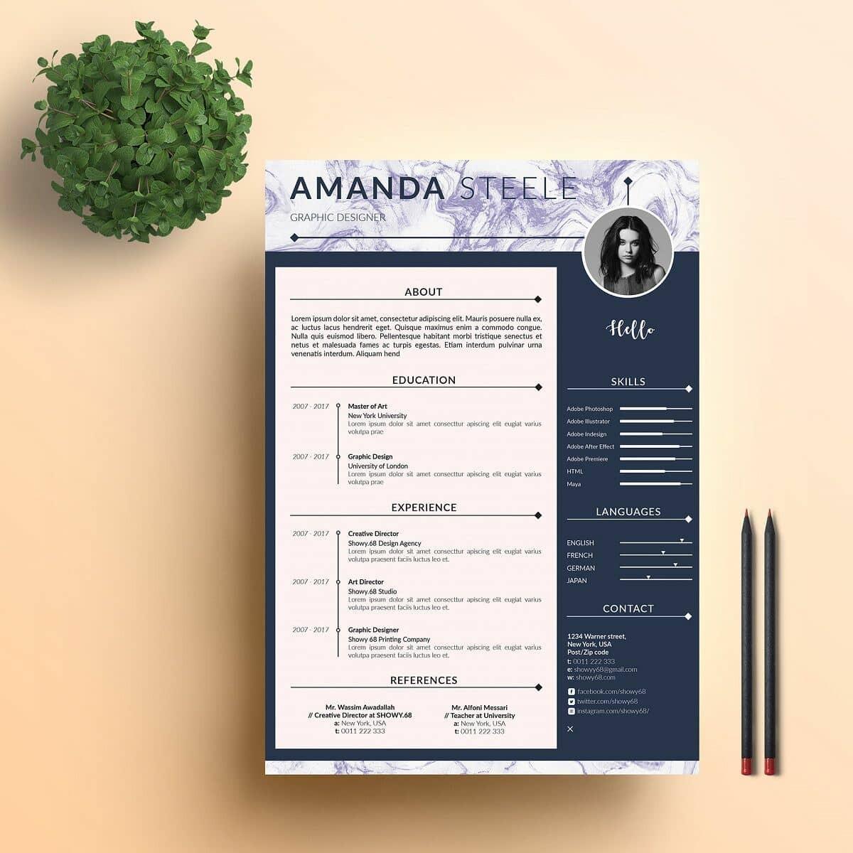 resume modern template free