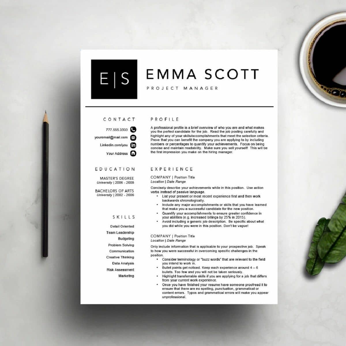 Best Resume Templates 2024 Microsoft Word Vicky Marian