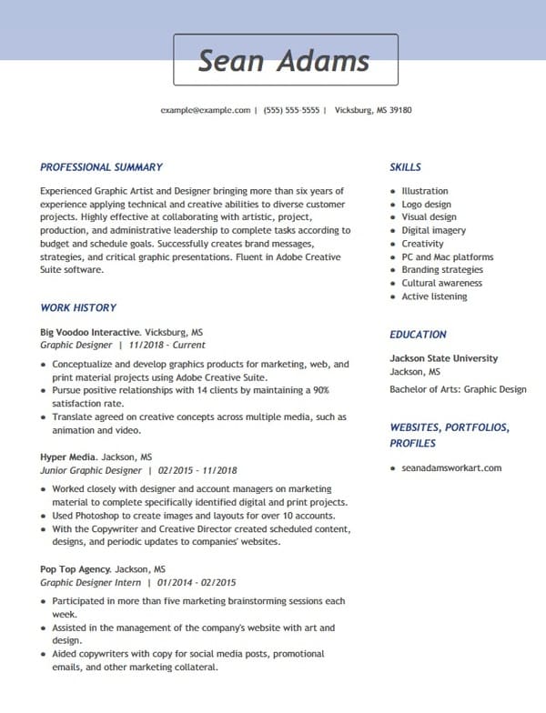 Emphasized Resume Template by MyPerfectResume