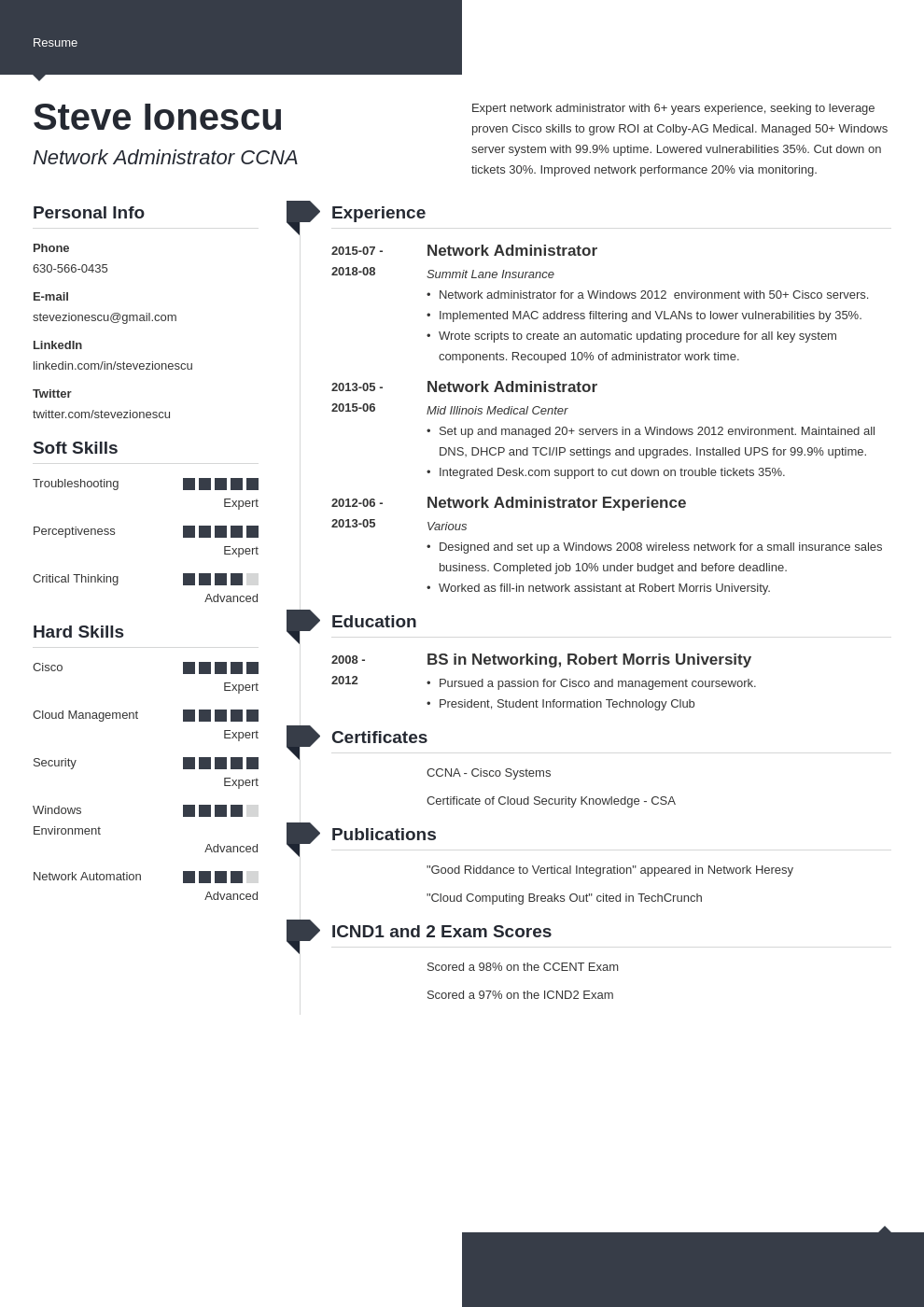 network administrator resume example template modern