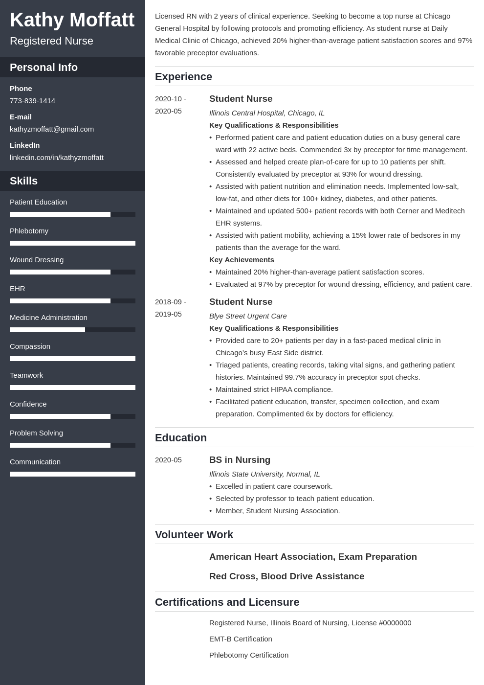 nursing graduate resume template