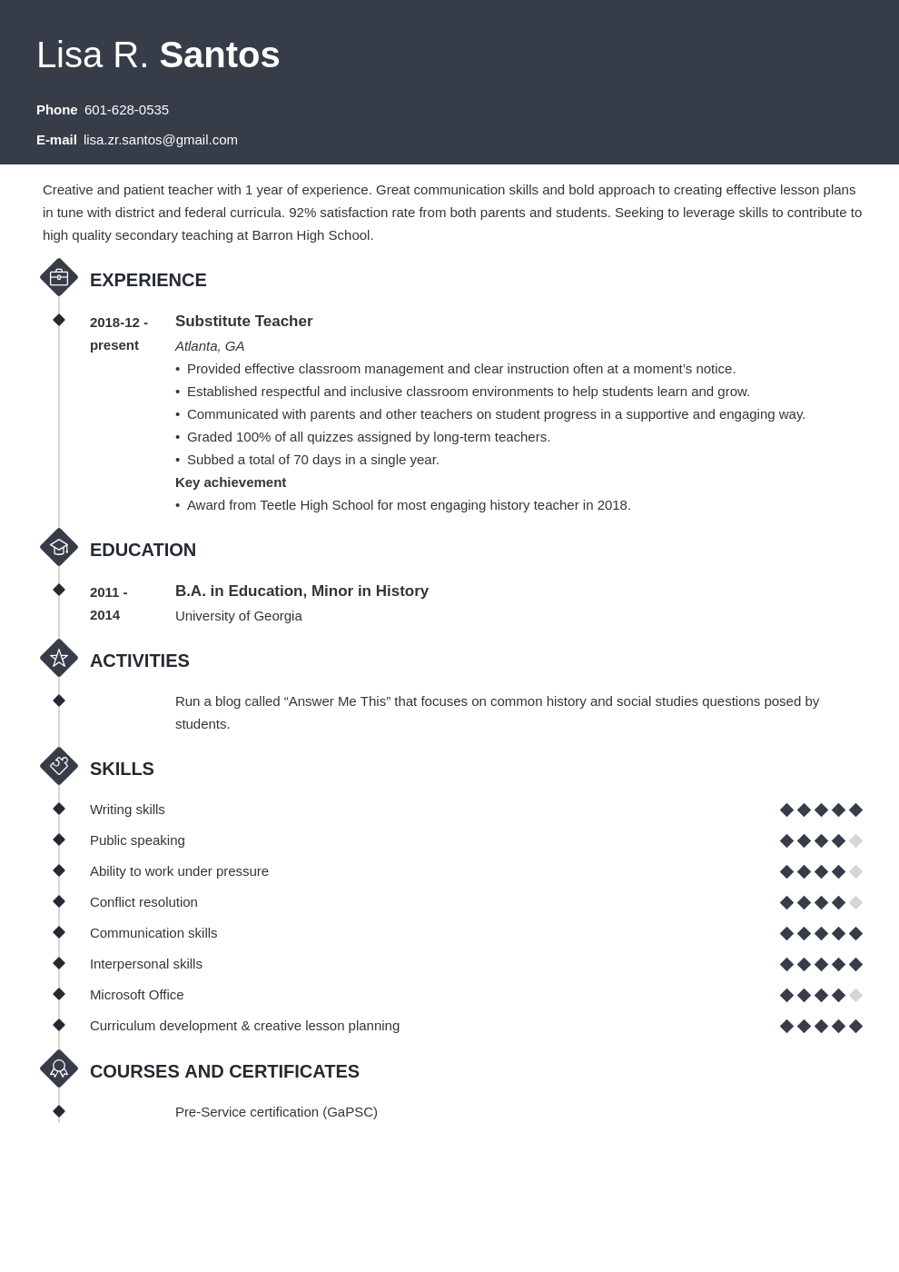 English Cv For Teaching Job With No Experience / 26+ Best Teacher