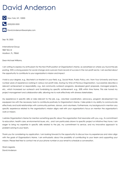 Nonprofit Cover Letter Sample & Writing Guide (15+ Tips)