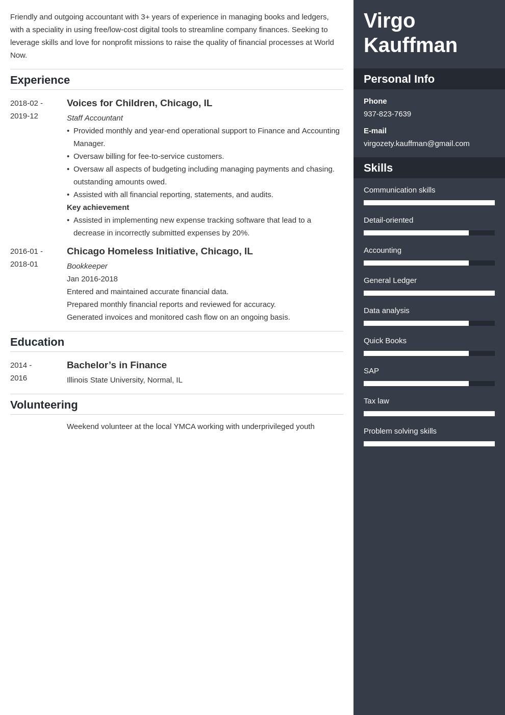 non profit resume example template enfold