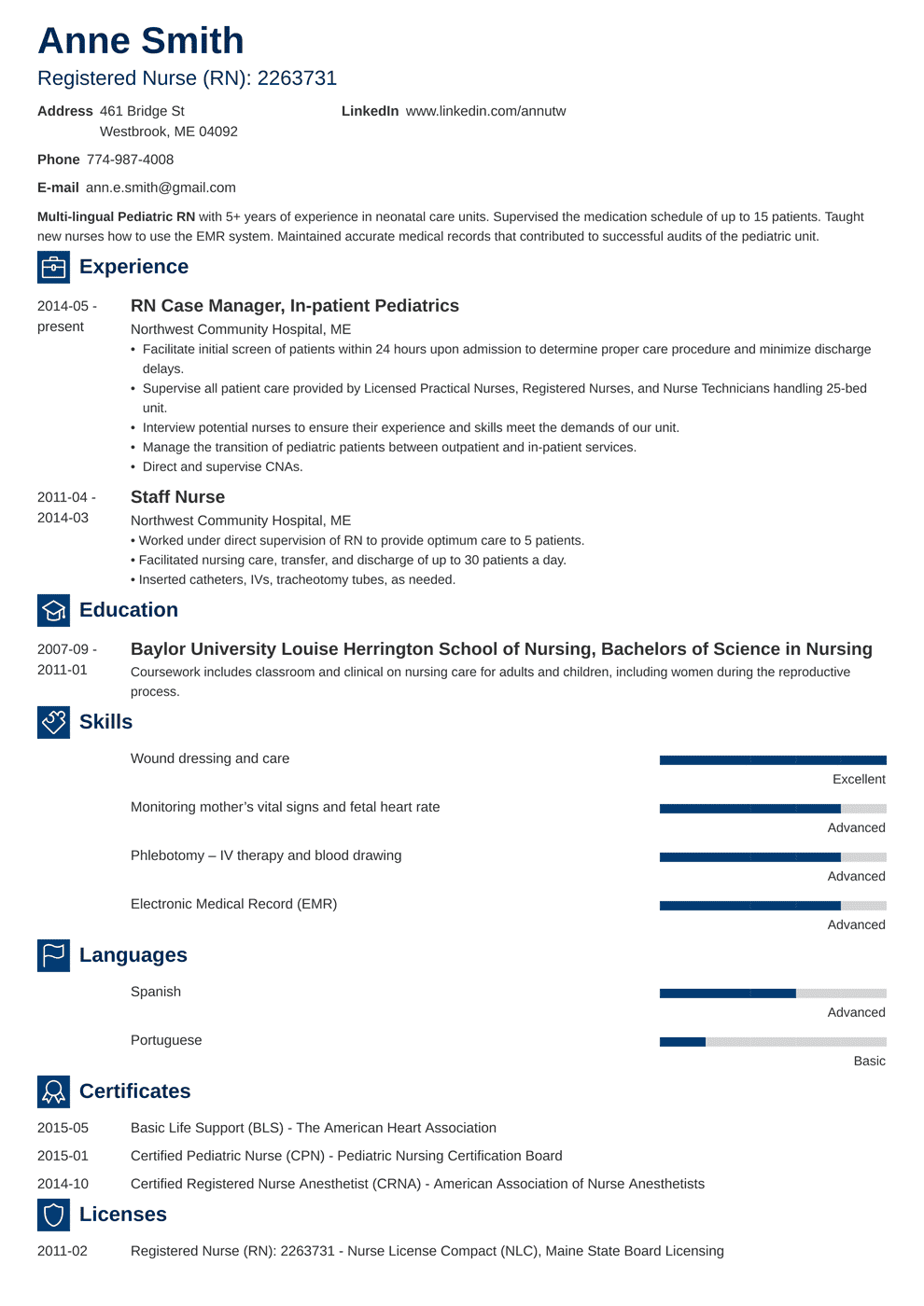 Nursing Resume Examples, Template, Objective & Tips