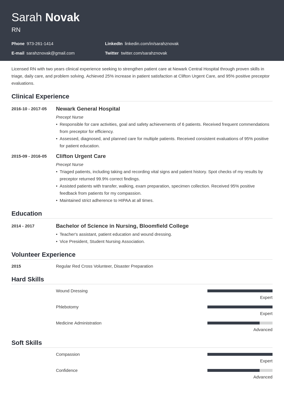 nursing student resume example template influx