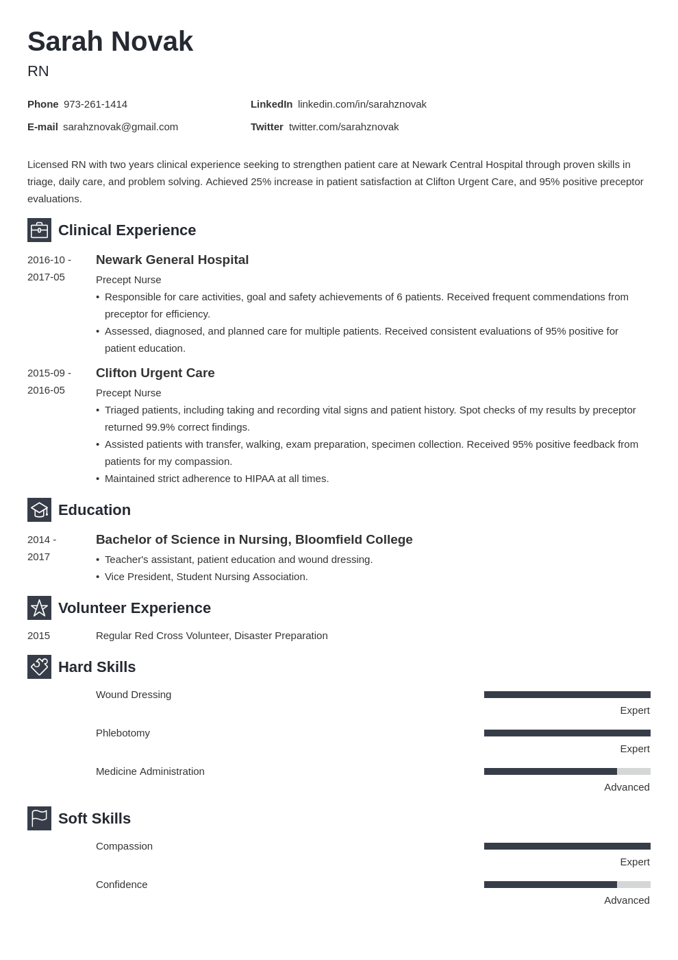 nursing student resume example template newcast