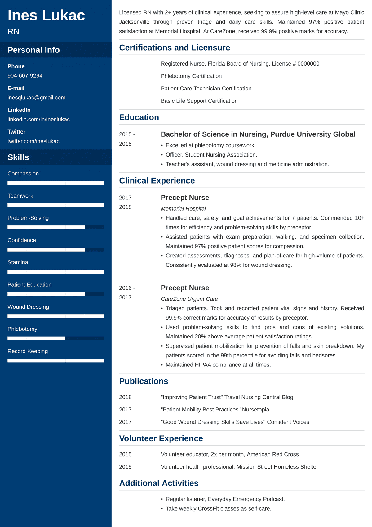 Nursing Student Resume Sample Examples And 25 Writing Tips