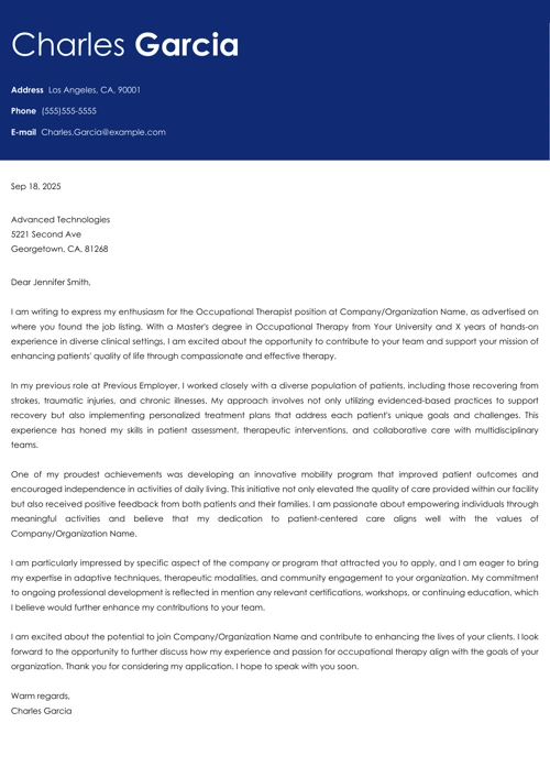 sample cover letter example