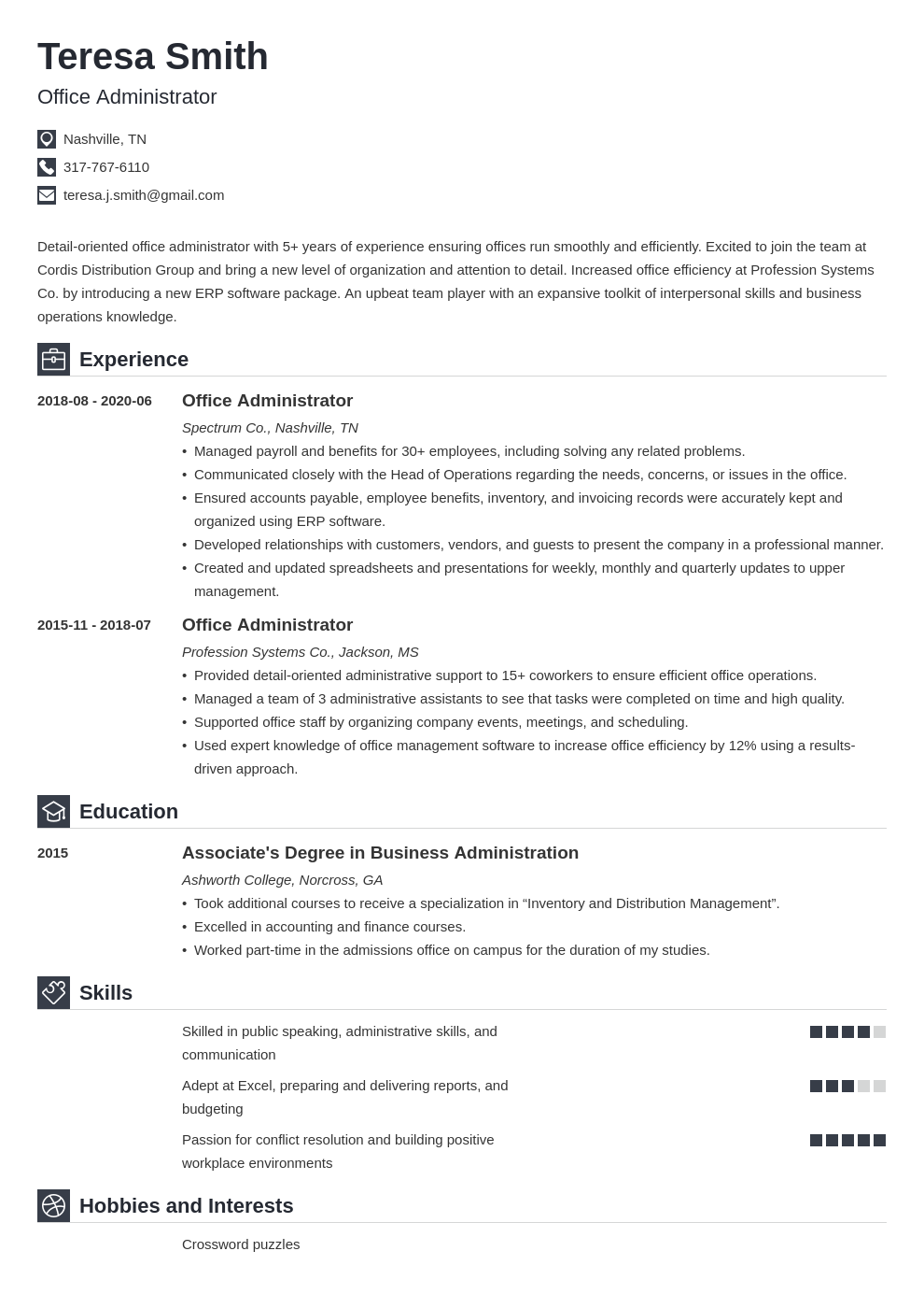 Office Administrator Resume Examples and Guide [20+ Tips]