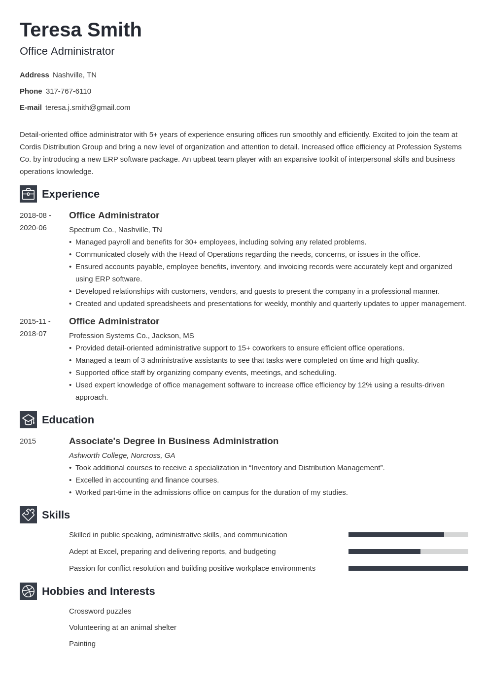 Office Administrator Resume: Examples and Guide [10+ Tips]