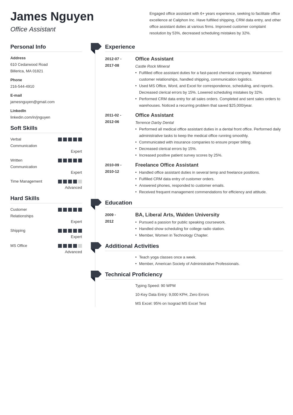 office assistant resume example template muse