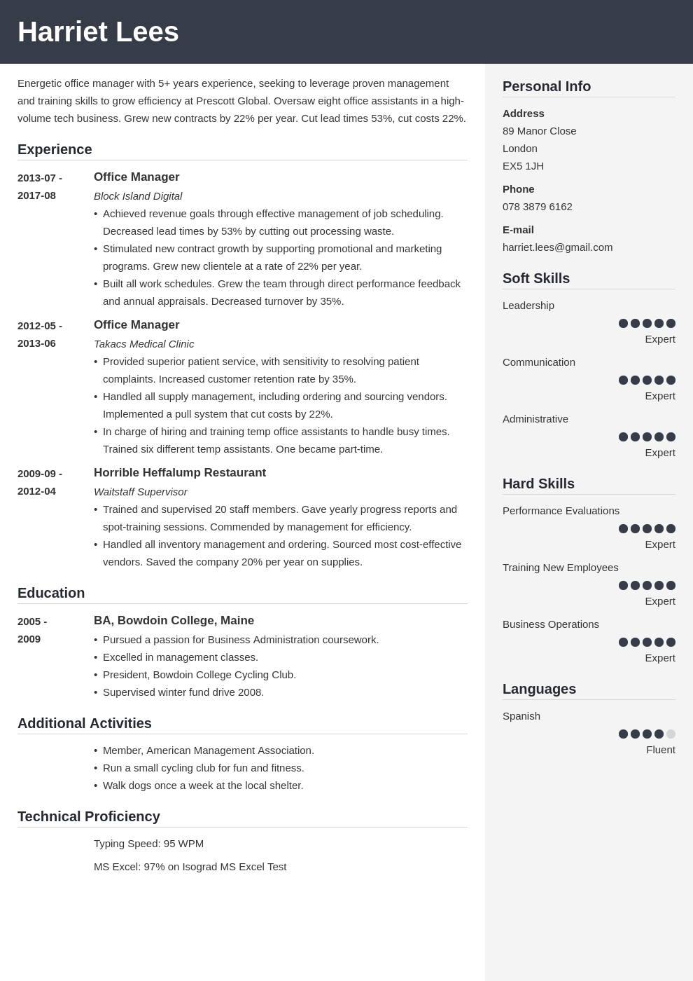 office manager resume example template cubic