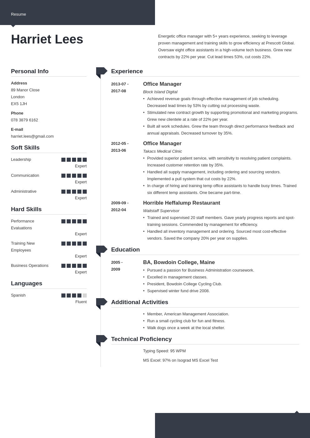 office manager resume example template modern