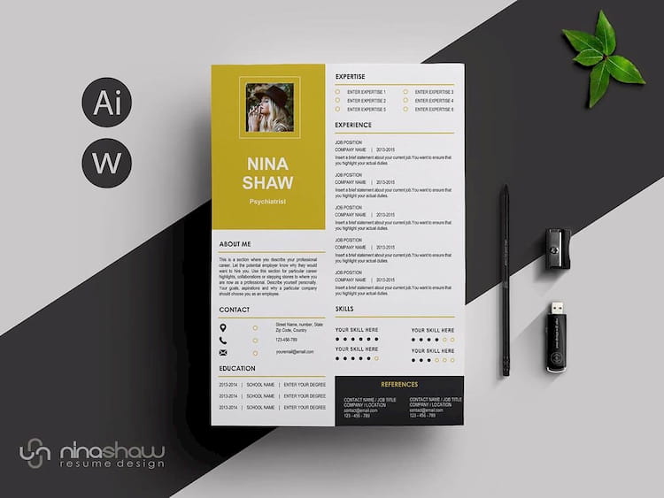 one page cv templates