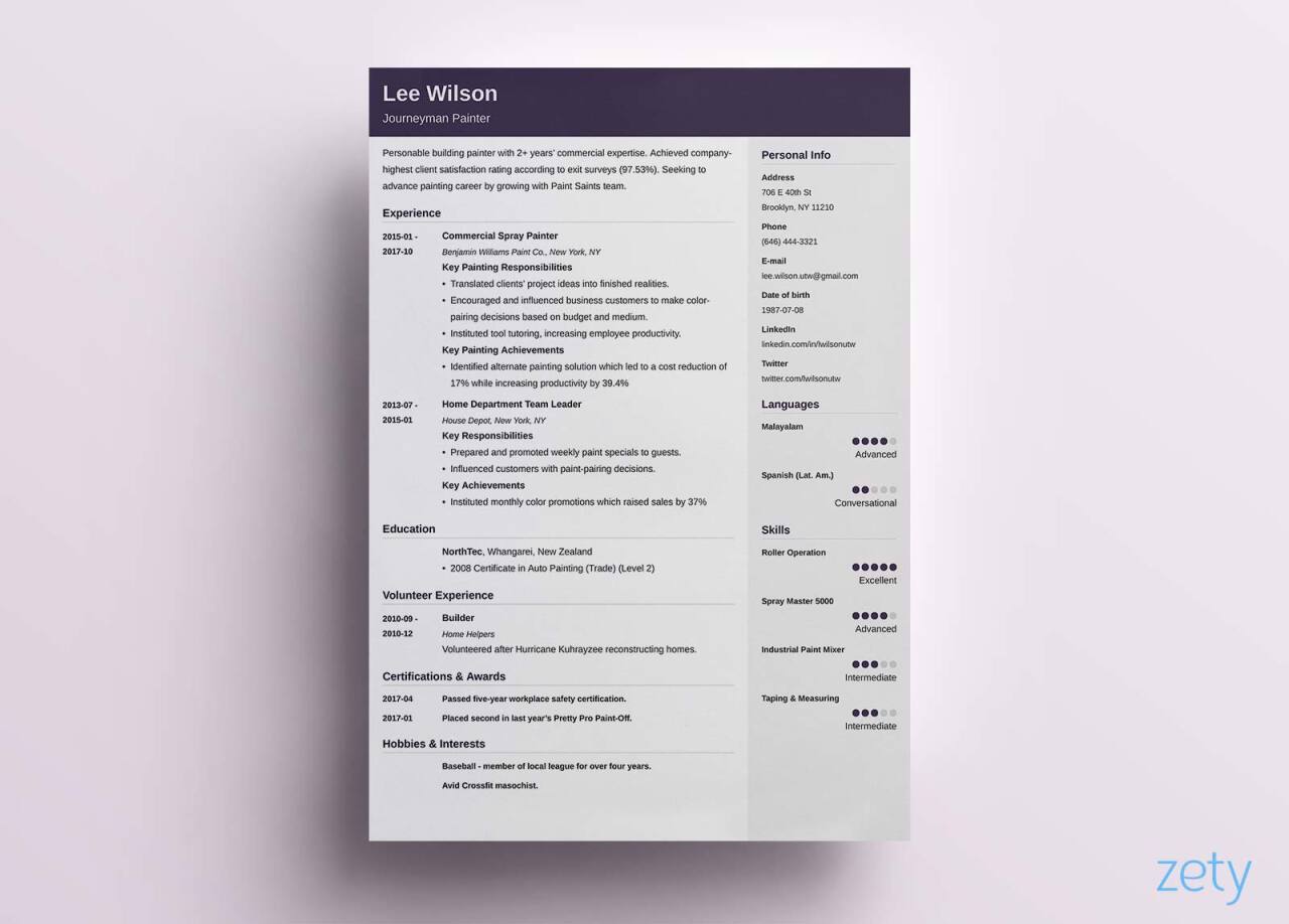 free resume templates that you can download