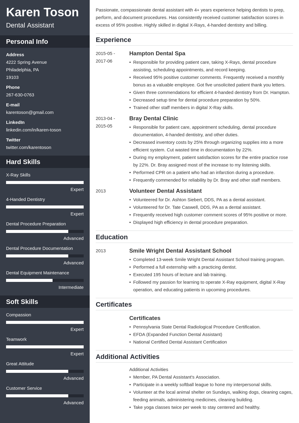 one page cv maker