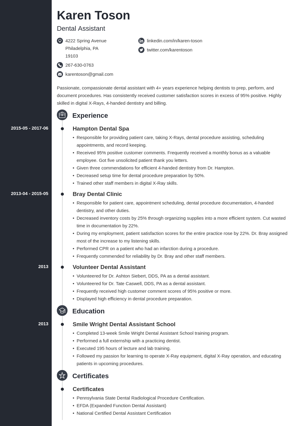 templates for pages resume