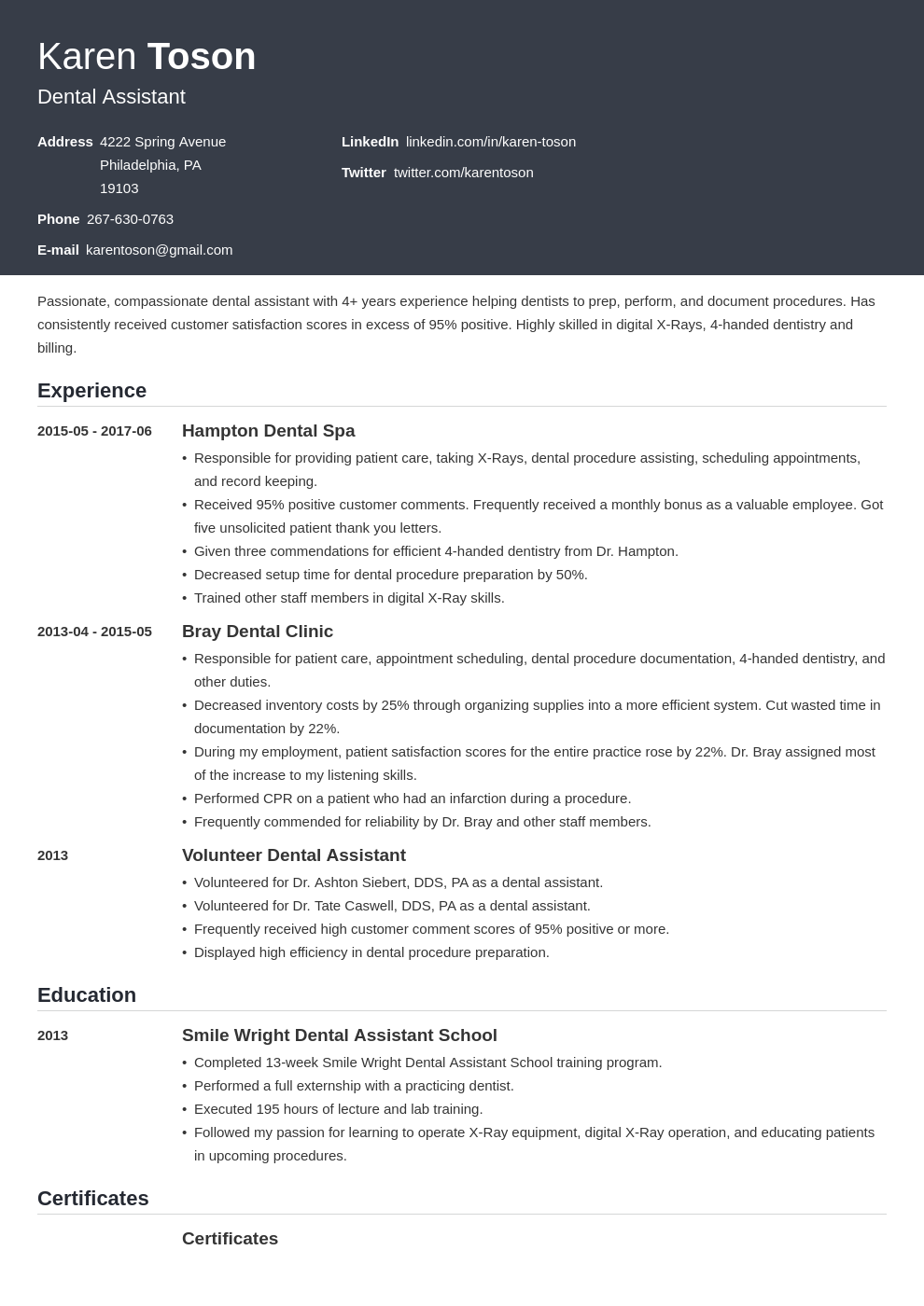 best one page resume template