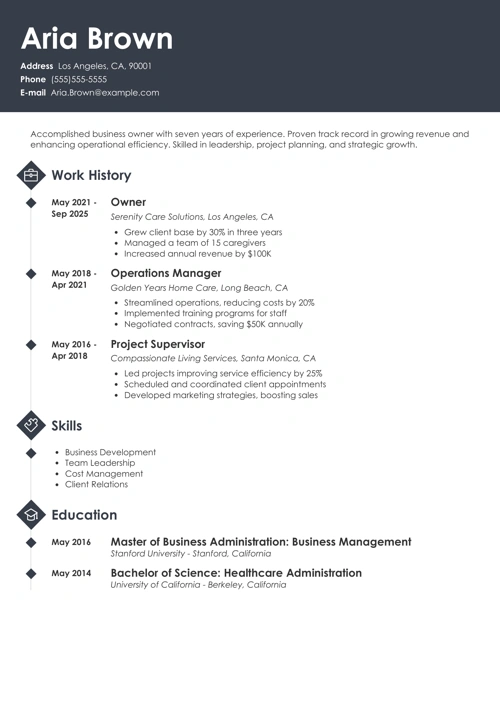 sample resume example