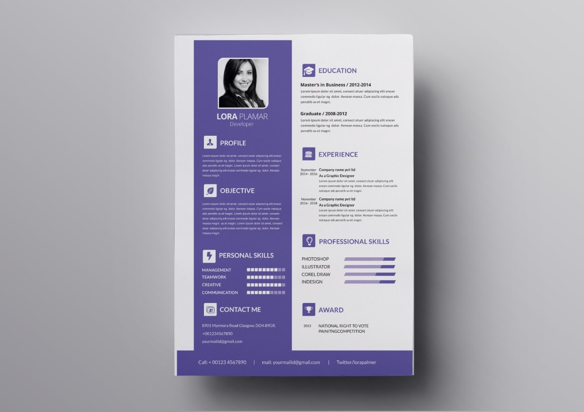 pages resume template