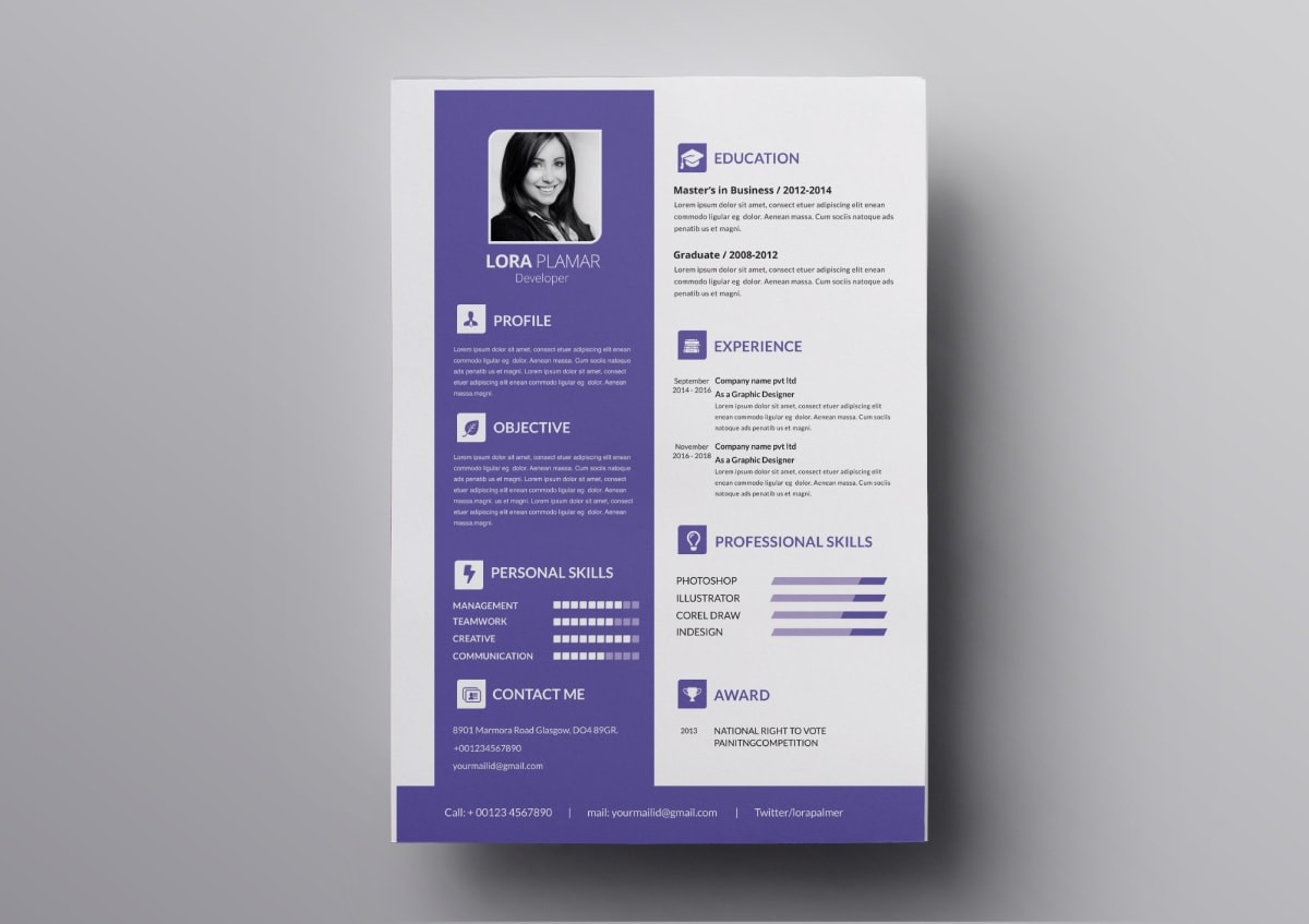 pages resume templates free download