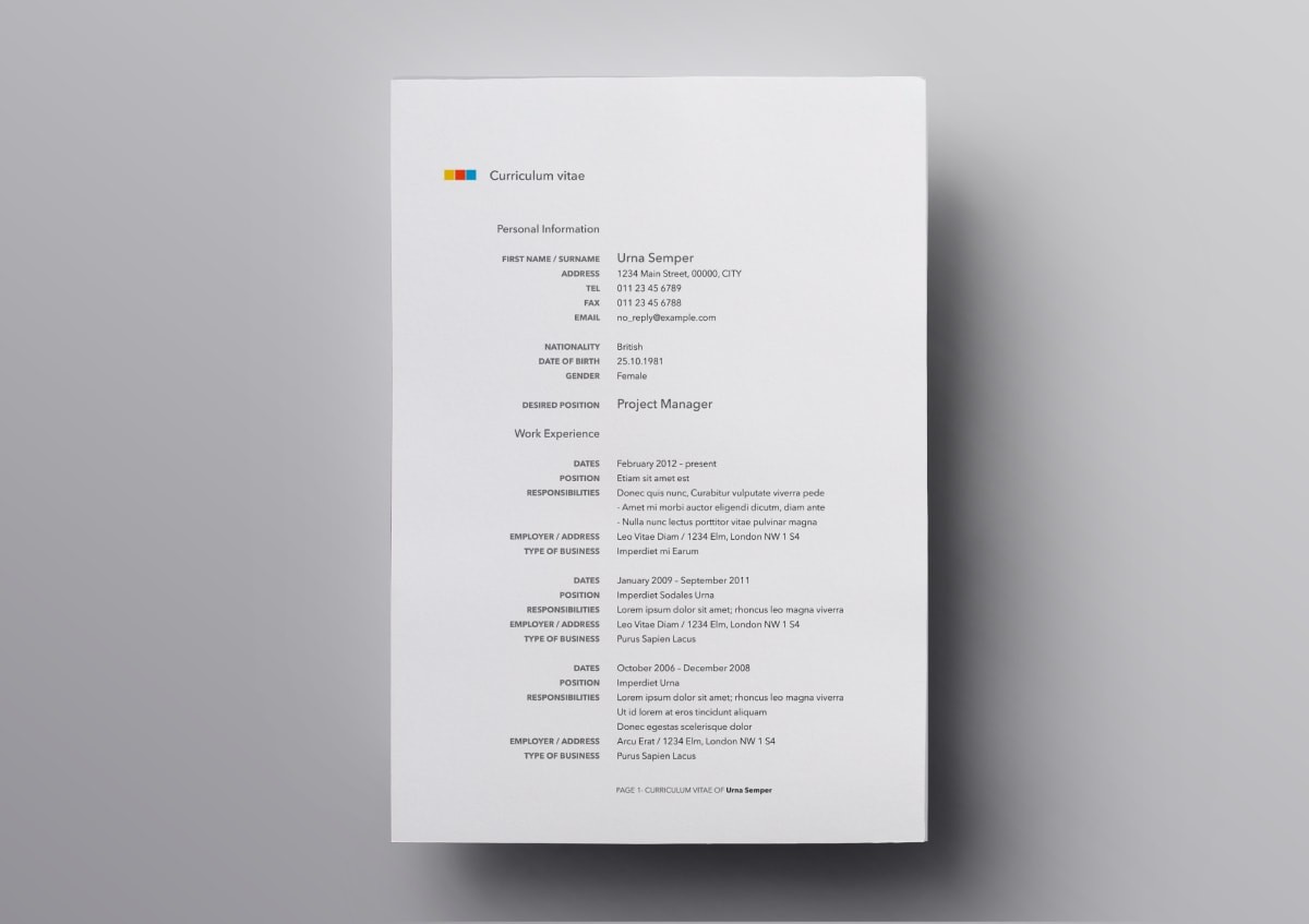 Resume Templates: for Templates 10+ FREE Resume Pages Mac