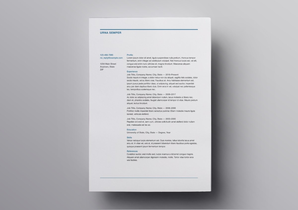 Pages Resume Templates 10 FREE Resume Templates For Mac