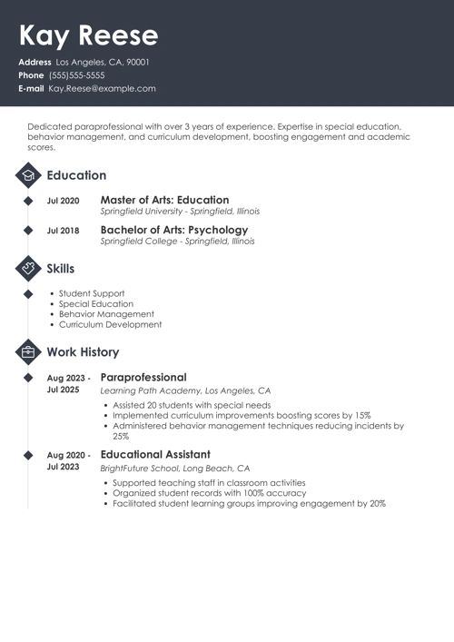 sample resume example