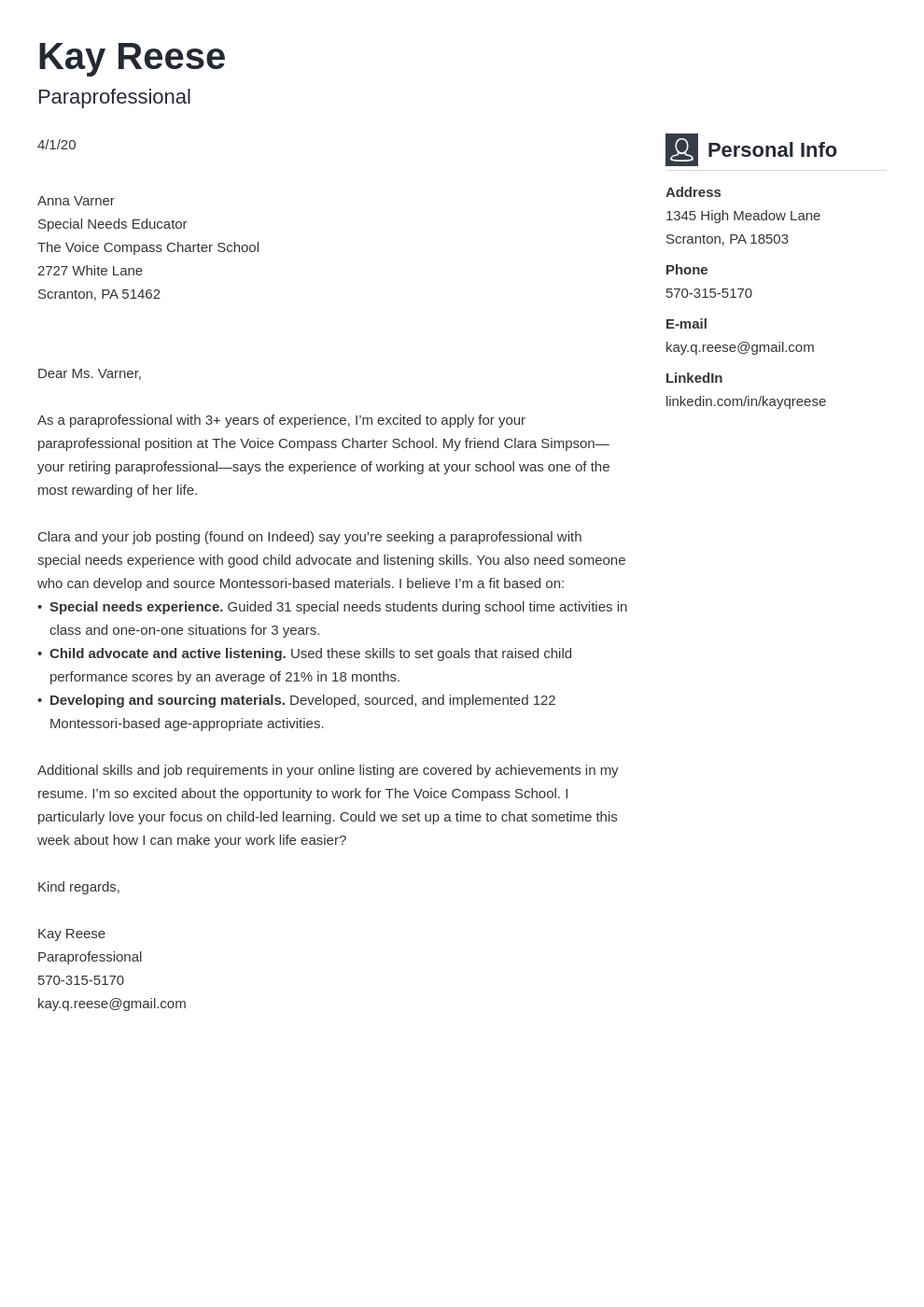 cover letter examples msu