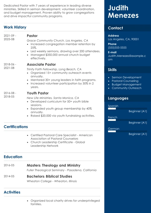 sample resume example