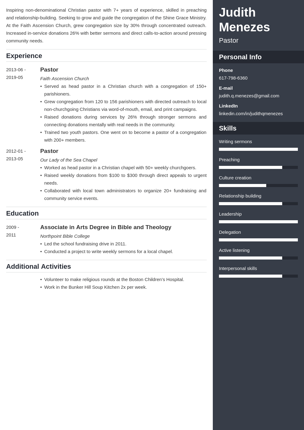 Pastor Resume Template (Guide & 20+ Examples)