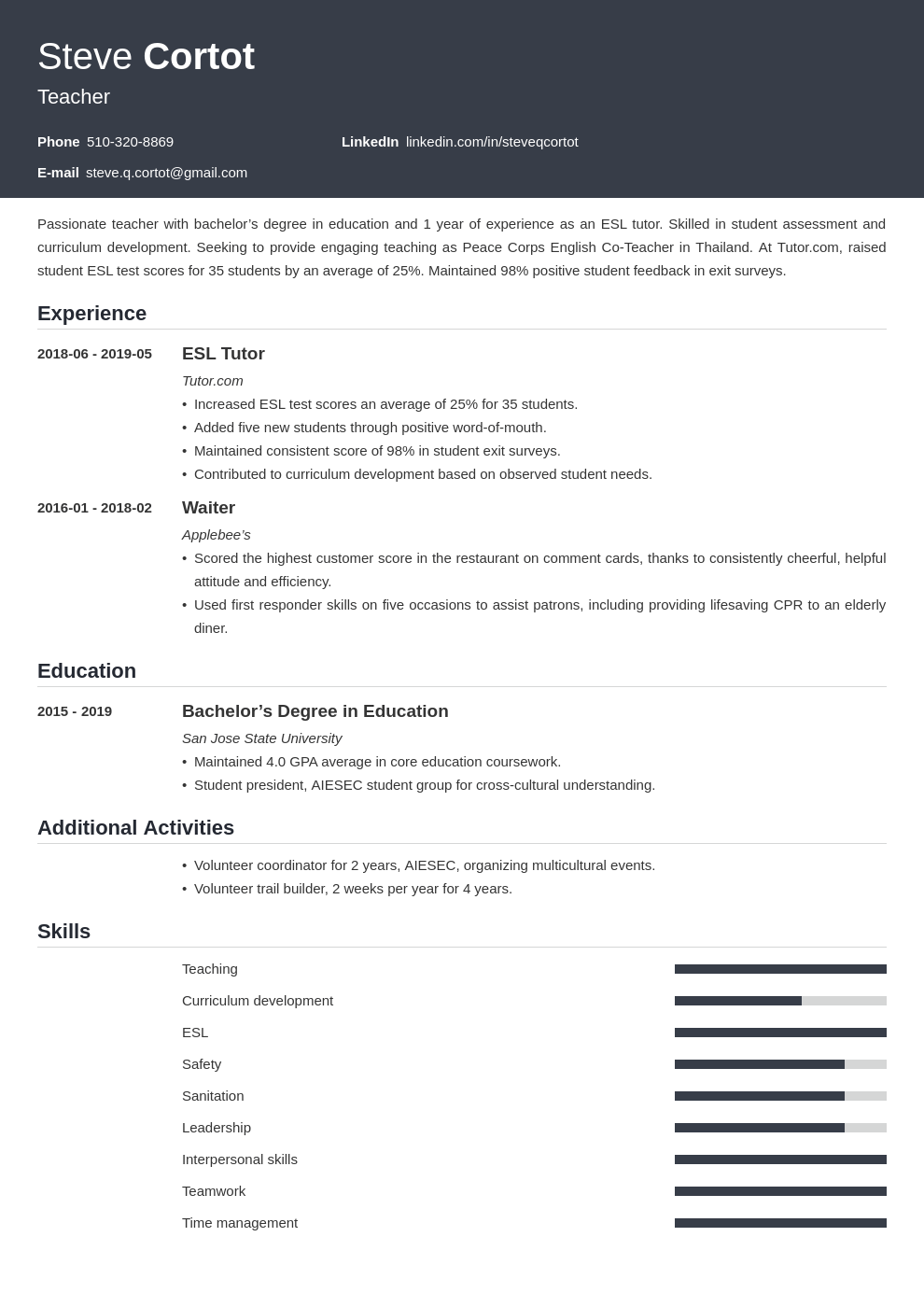 peace corps resume example template influx