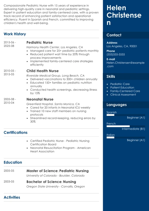sample resume example