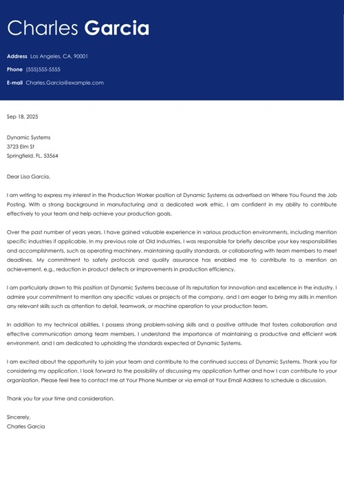 sample cover letter example