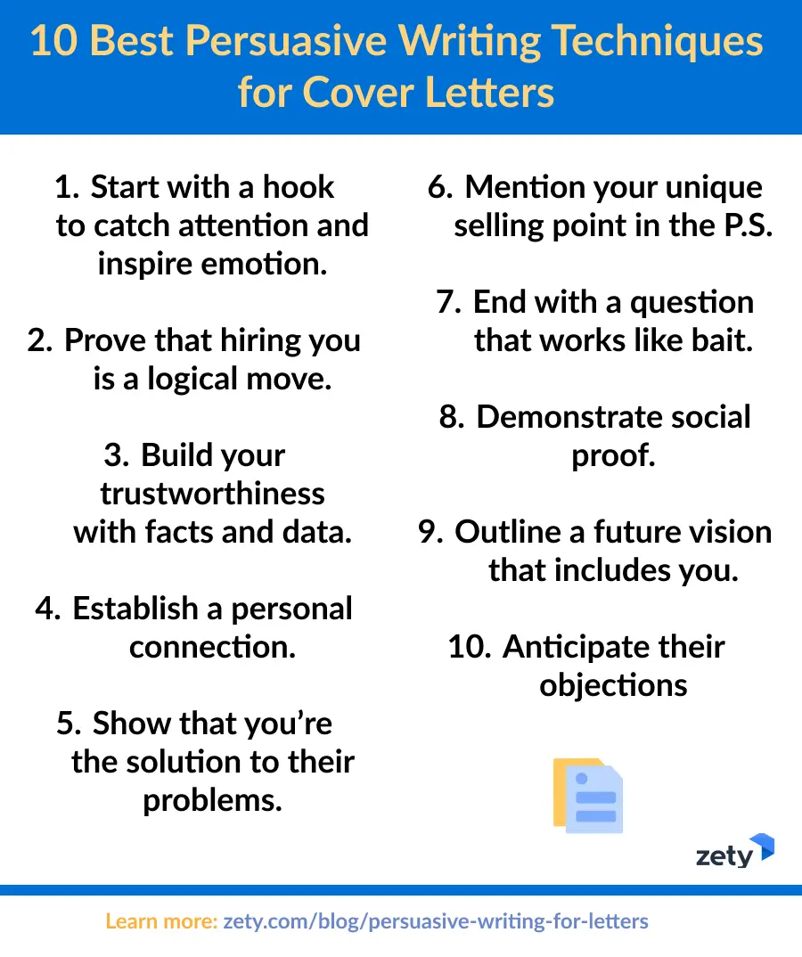 persuasive writing techniques for cover letters